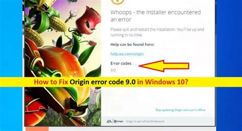 How to fix Origin error code 9:0