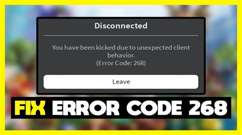 How to fix Roblox error code 268