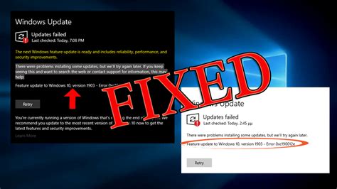 How to fix Windows 10 update error 0xc190012e