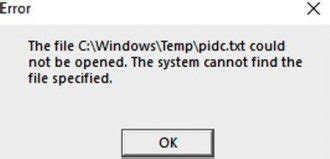 How to fix pidc.txt error on Windows 10 PC