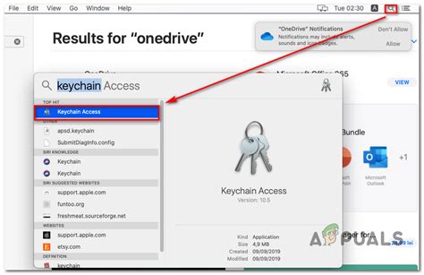 How to fix problem accessing your keychain on OneDrive
