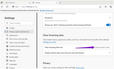 How to fix problems clearing browsing data on Microsoft Edge