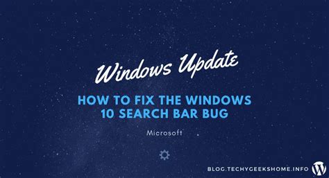 How to fix the Windows 10 search bug