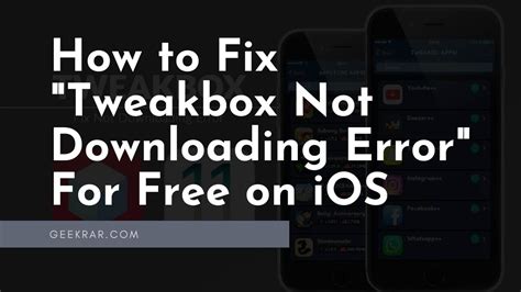 How to fix tweakbox not downloading error on iOS 11.3 2018