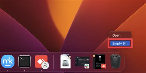 How to force empty Trash on Mac