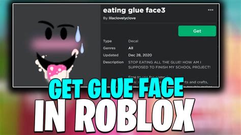 How to get Eating Glue Face Roblox! - YouTube
