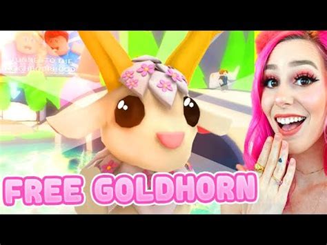 How to get a FREE GOLDHORN In Roblox Adopt Me! Roblox Mythic 