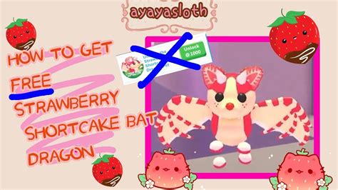 How to get a FREE Strawberry Shortcake BAT DRAGON! Roblox 