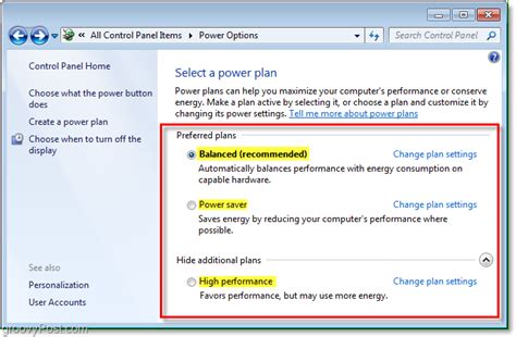 How to get a Missing Power Plan on Windows 7 personal computer