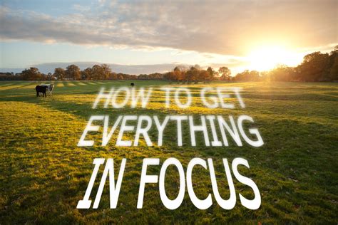 How to get everything in focus