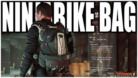 How to get the NinjaBike Messenger Backpack in The Division 2