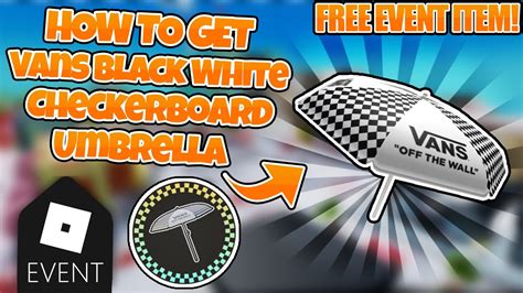 How to get the Vans Black White Checkerboard Umbrella in Roblox 