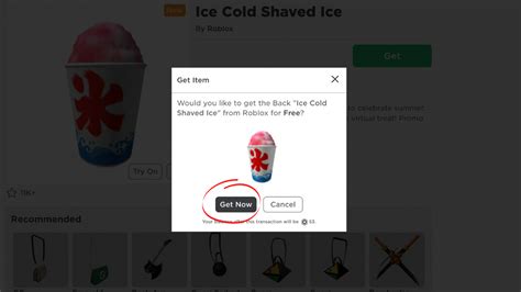 How to get the free Ice Cold Shaved Ice avatar item in Roblox - Pro 