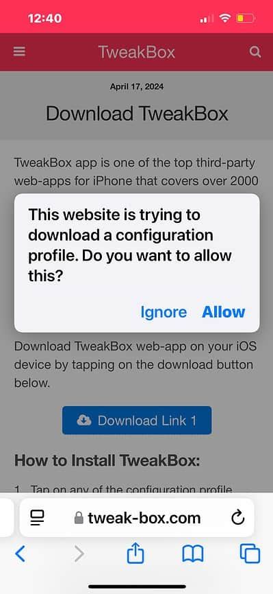 How to habituate TweakBox