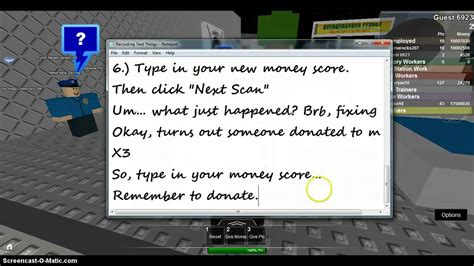 How to hack Roblox money with cheat engine (6.3) - YouTube