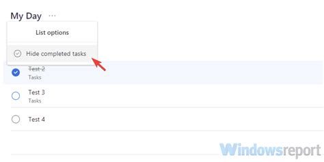 How to hide completed tasks in Microsoft To-Do