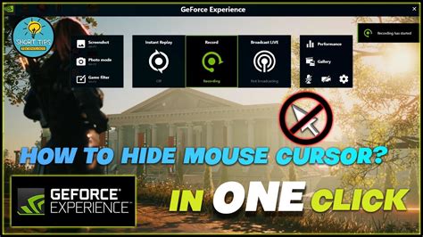 How to hide your mouse cursor in GeForce Experience Share video 