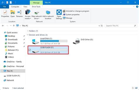 How to import files from USB flash drive to Windows 10