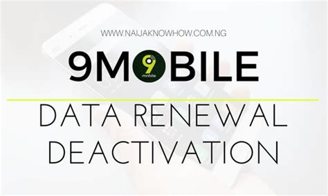 How to inactivate 9mobile Data renewal