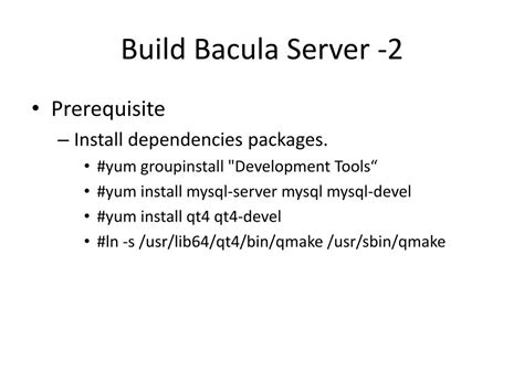 How to instal Bacula and MySQL