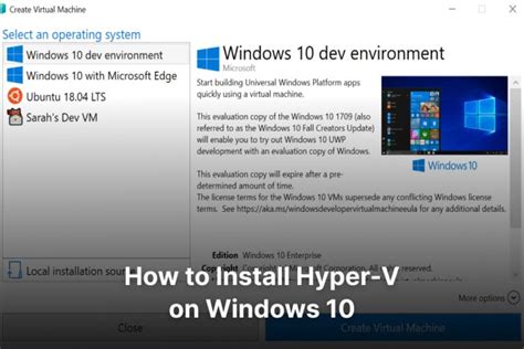 How to install Hyper-V on Windows 10