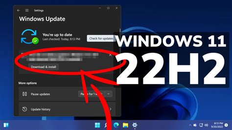 How to install Windows 11 22H2 update