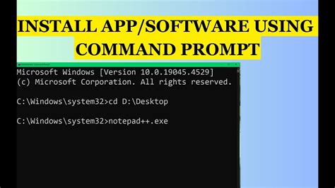 How to install apps with Command Prompt