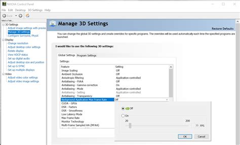 How to limit your frame rate within the Nvidia Control Panel