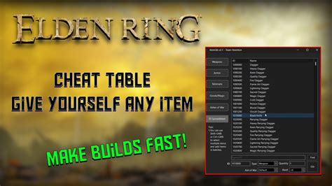 How to load the Elden Ring cheat table