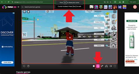 How to lock your mouse cursor within the game screen in Roblox on 