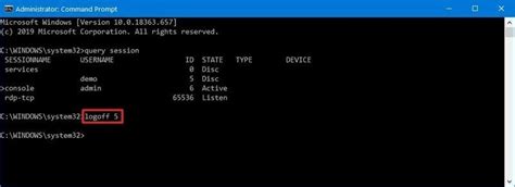 How to log out other users from Command Prompt
