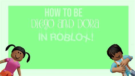 How to make Dora and Diego outfits in Roblox! - YouTube