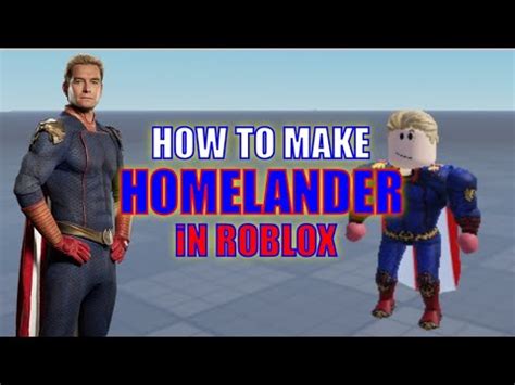 How to make Homelander in Roblox - YouTube