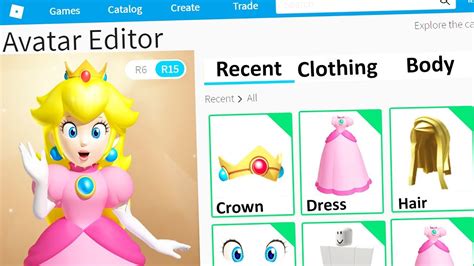 How to make Princess Peach in Roblox - YouTube