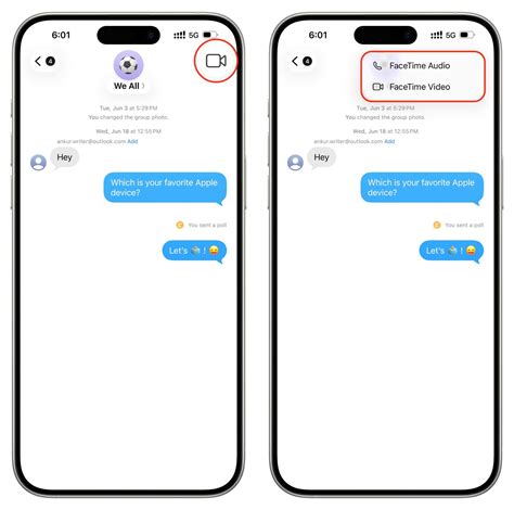 How to make a Group FaceTime call from iMessage groups