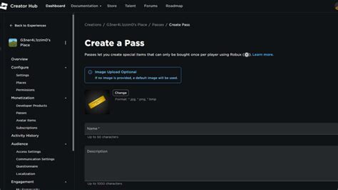 How to make a game pass for a game I have Team Create access 