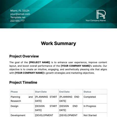 Crafting a Powerful Work Summary in 10 Words or Less