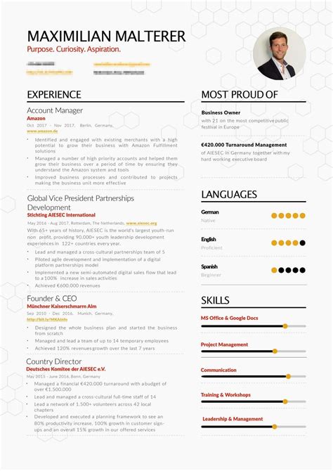 CV Template ready download. A professional and elegant CV template