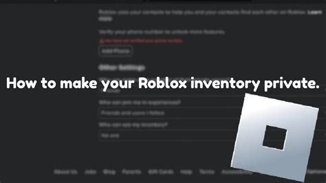 How to make your inventory private on Roblox