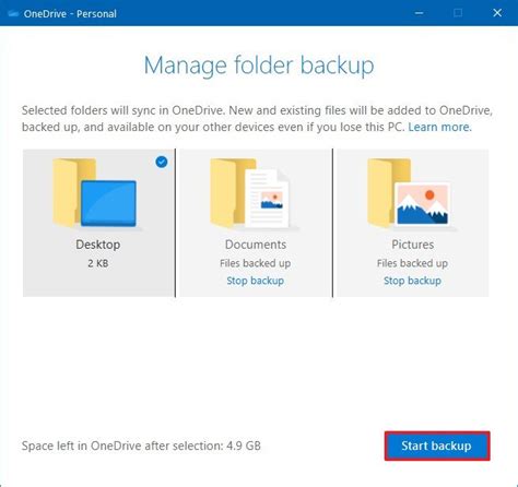 How to manage OneDrive file backup on Windows 10