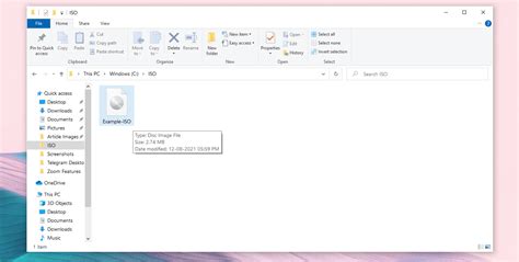 How to mount ISO image with File Explorer