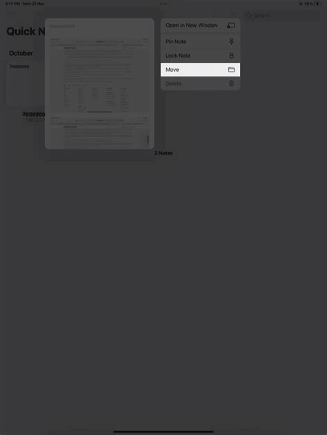 How to move Quick Notes on iPad