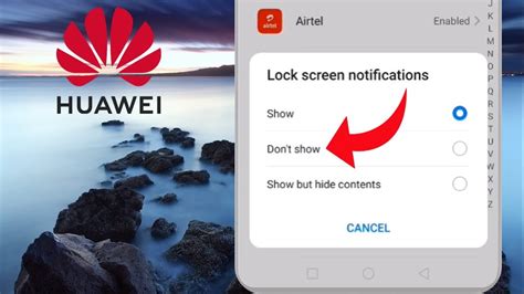 How to obliterate Notification on Huawei Lock Screen