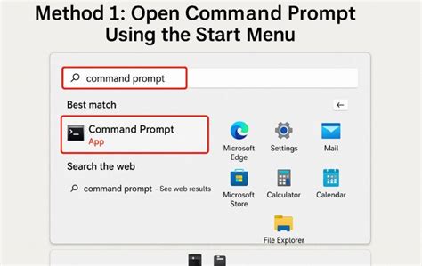 How to open Command Prompt with Start menu