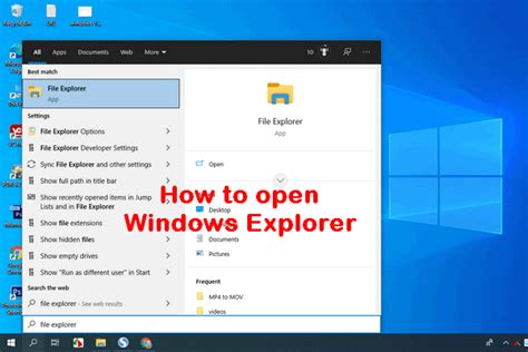How to open File Explorer on Windows 10