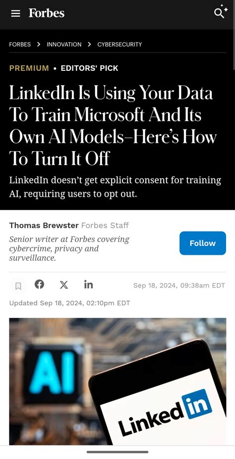 How to opt-out from LinkedIn AI training