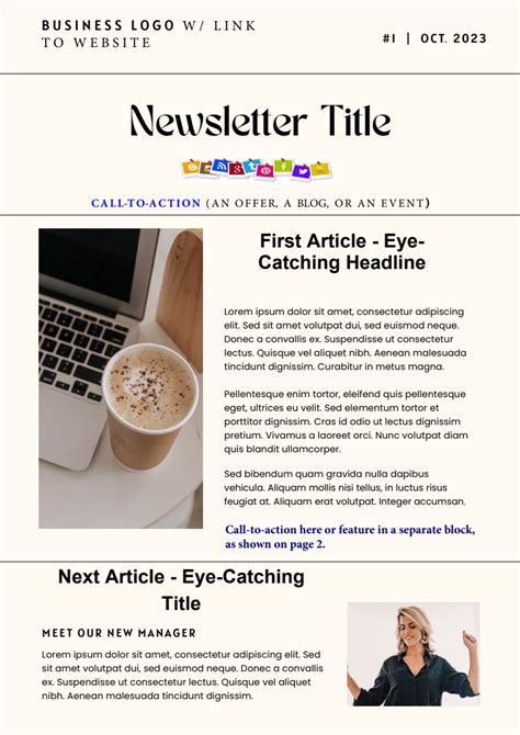 Modern Newsletter Template for InDesign Free Download