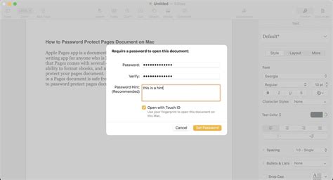 How to password protect Pages documents on Mac