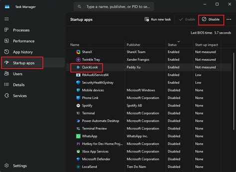 How to prevent apps launching at startup from Task Manager