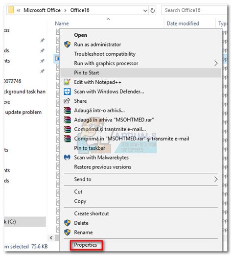 How to prevent office background task handler exe pop-ups